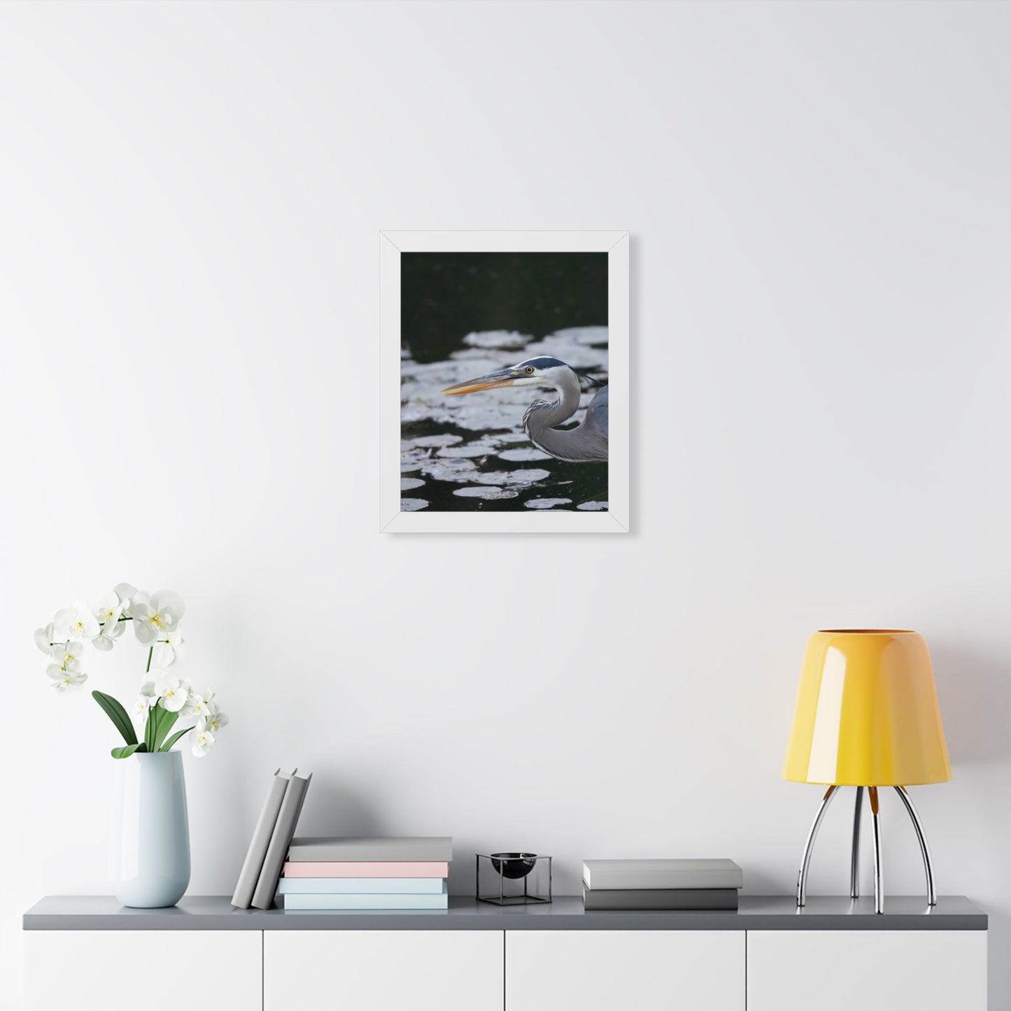Still Hunter | Framed Blue Heron Print