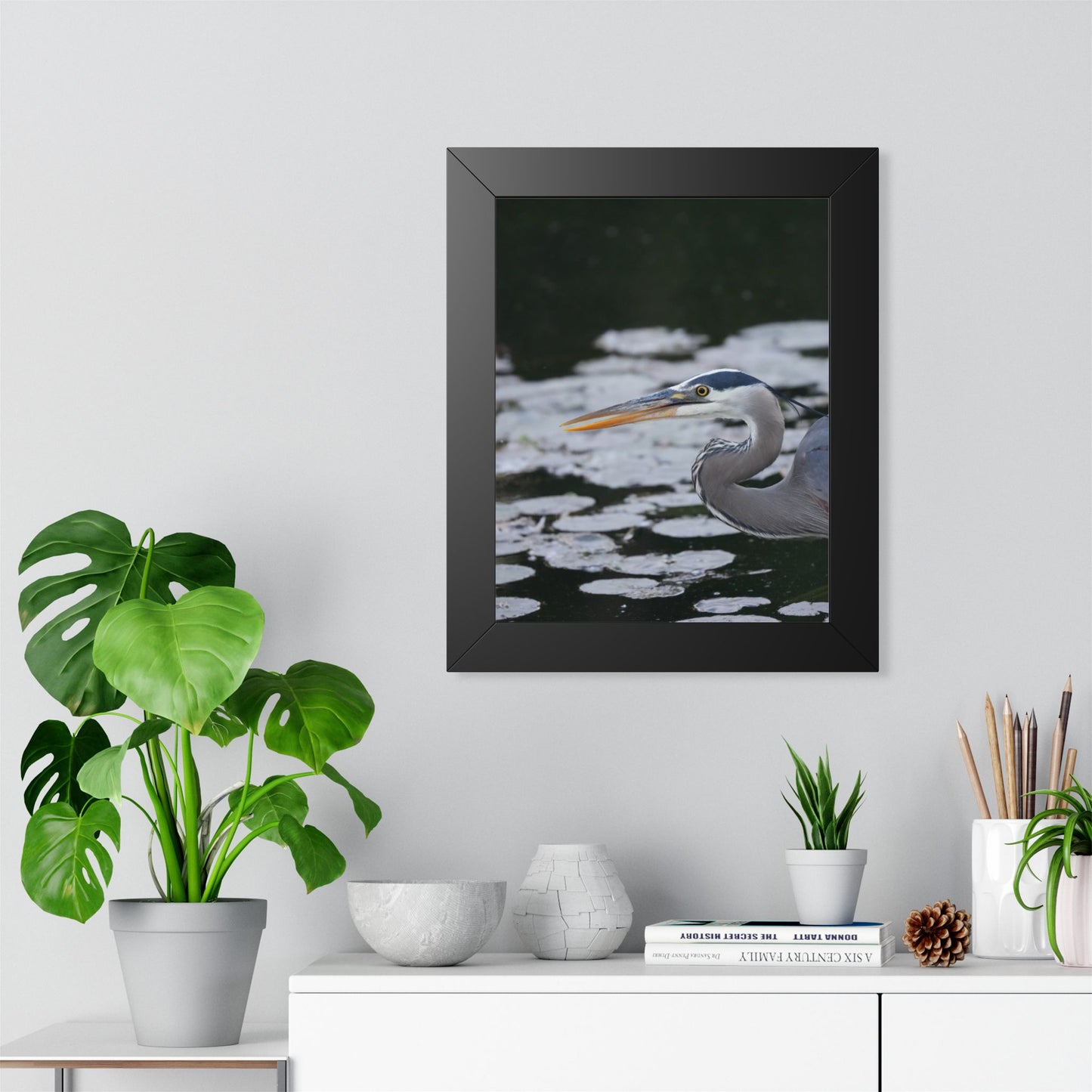 Still Hunter | Framed Blue Heron Print
