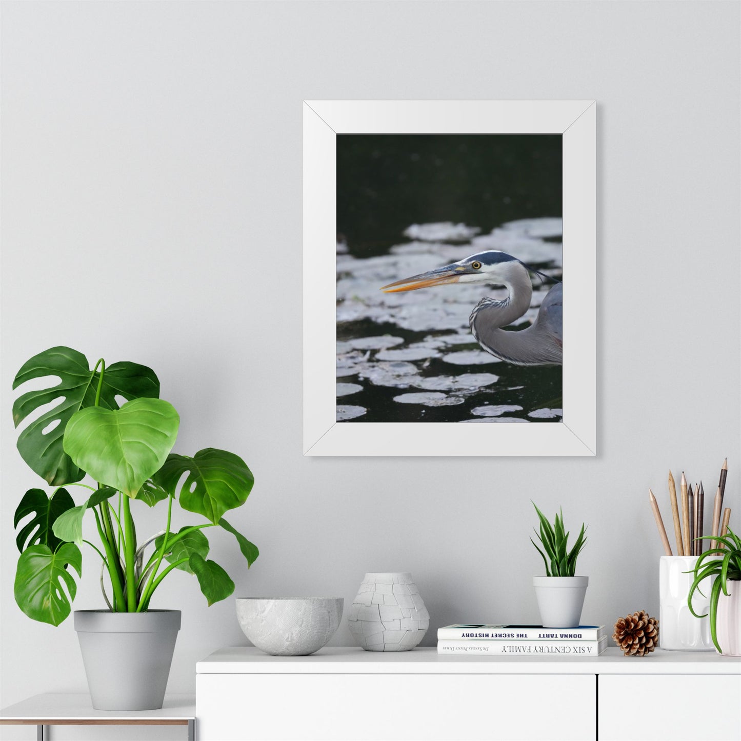 Still Hunter | Framed Blue Heron Print